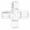 Hydraulic Fitting C2650-04-04-04-04-FG 04BT-04BT-04BT-04BT Cross Forged