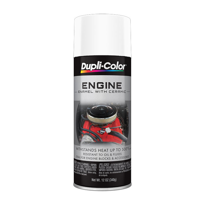 Dupli-Color DE1602 Universal White Engine Enamel Spray Paint with Ceramic - Case of 6