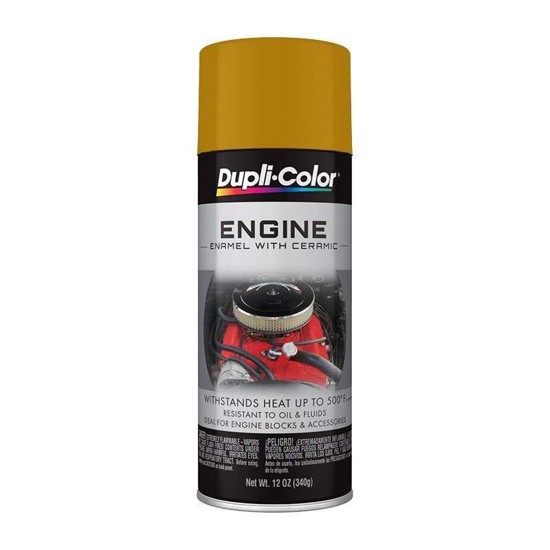Dupli-Color DE1604 Universal Gold Engine Enamel Spray Paint with Ceramic - Case of 6