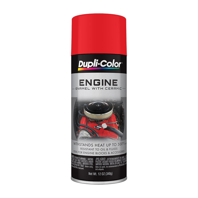 Dupli-Color DE1605 Ford Red Engine Enamel Spray Paint with Ceramic - Case of 6