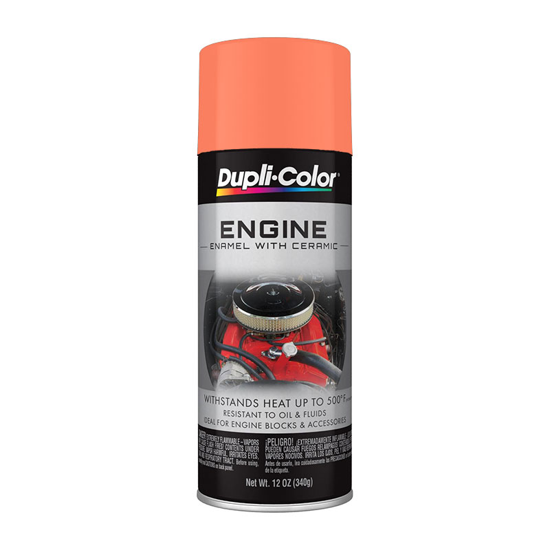 Dupli-Color DE1620 Chevrolet Orange Engine Enamel Spray Paint with Ceramic - Case of 6