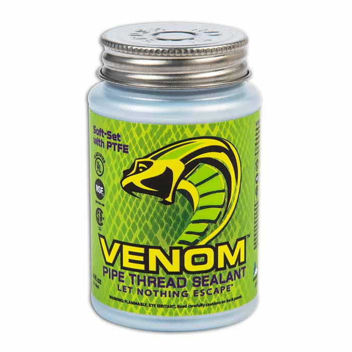 VM04 Venom Soft-Set Thread Sealant with PTFE, Universal Sealant, 1/4 pint