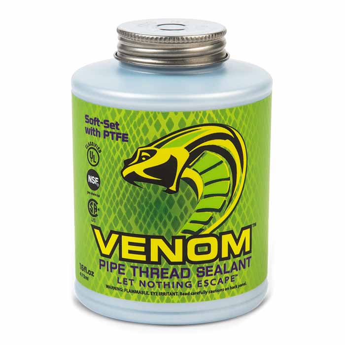 VM16 Venom Soft-Set Thread Sealant with PTFE, Universal Sealant, 1 pint