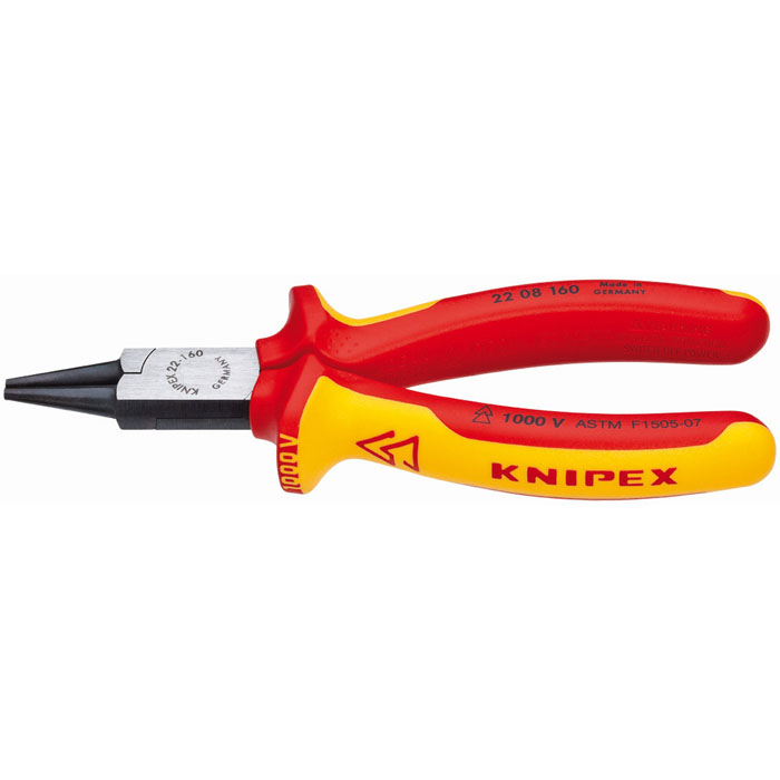 KNIPEX 22 08 160 SBA - Round Nose Pliers-1000V Insulated