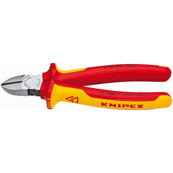 KNIPEX 70 08 180 SBA - Diagonal Cutters-1000V Insulated