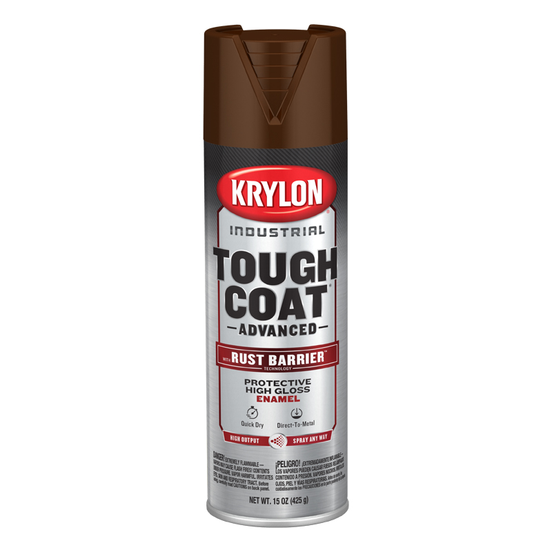 Krylon 7590 Chestnut Brown Industrial Tough Coat Rust Barrier Spray Paint - Case of 6