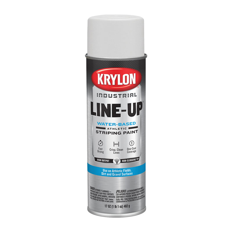 K008305 Krylon Industrial Athletic White Line-Up Water-Based Athletic Field Striping Paint  - Case of 6