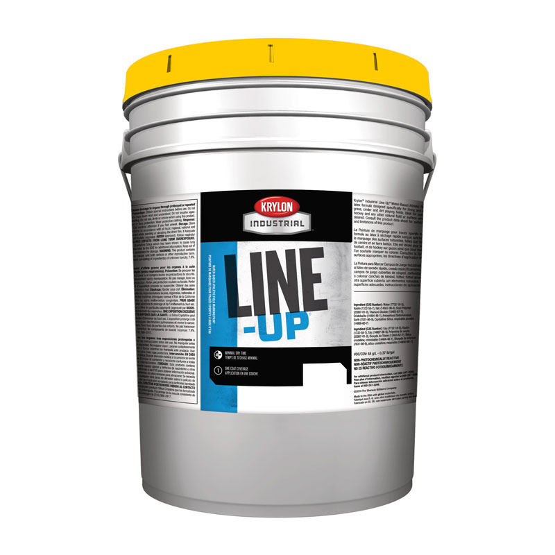 Krylon Industrial K52132900-20 Yellow Line-Up Water-Based Athletic Field Striping Paint 5 Gallon Pail