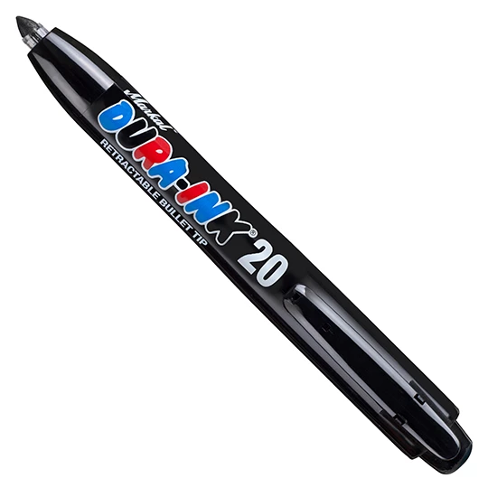 Markal 96575 Dura Ink 20 Retractable Black Ink Marker