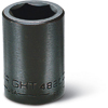 Wright Tool 4822 1/2-Inch Drive 11/16-Inch 6 Point Black Industrial Impact Socket