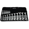 Wright Tool 732 18 Piece 15 & 60 Degrees Double Angle Open End Wrench Set