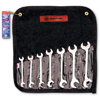 Wright Tool 734 7 Piece 15 & 60 Degrees Double Angle Open End Wrench Set