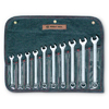 Wright Tool 751 10 Piece 12 Point Metric Combination Wrench Set 10mm - 19mm