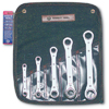 Wright 9439 - 5 Piece Ratchet Box Wrench Set 1/4" - 7/8" with Denim Tool Roll, Made in the USA