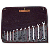 Wright Tool 950 11 Piece 12 Point Full Polish Metric Combination Wrench Set 7mm-19mm