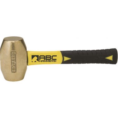 ABC4BFS - 4 lb. Brass Striking Hammer with 8" Fiberglass Handle
