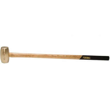 ABC-8BW 8 lb. brass hammer with hickory wood handle