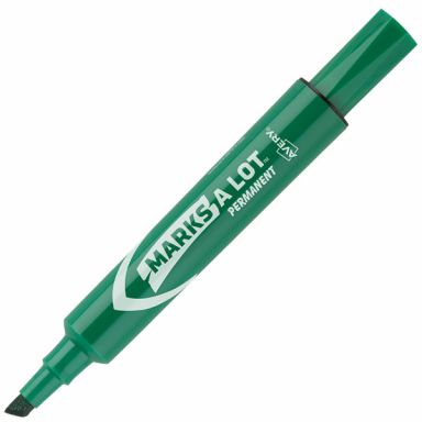 Avery&reg; 07885 Marks A Lot&reg; Regular Desk Style Permanent Markers Green, 1 Case