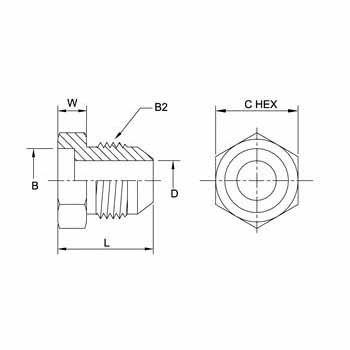 Hydraulic Fitting 0403-TS-06-06 06MJ-06Tube Spud