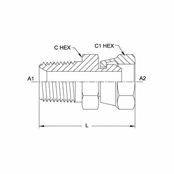 Hydraulic Fitting 1404-02-02 02MP-02FPS Straight