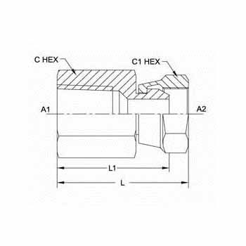 Hydraulic Fitting 1405-02-02 02FP-02FPS Straight