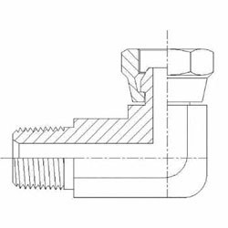 Hydraulic Fitting 1501-L-02-02-FG 02MP-02FPS 90 Degree Elbow Long Forged