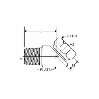 Hydraulic Fitting 1503-02-02-FG 02MP-02FPS 45 Degree Elbow Forged