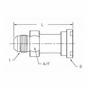Hydraulic Fitting 1700-08-08 08MJ-08Flange Straight Code 61