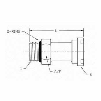 Hydraulic Fitting 1810-08-08 08MORB-08Flange Straight Code 62
