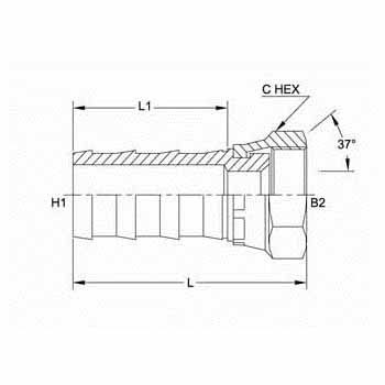 Hydraulic Fitting 2111-04-04-B 04PL-04FJS Straight Brass