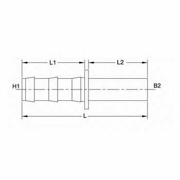 Hydraulic Fitting 2117-04-03-B 04PL-03Stem Straight Brass