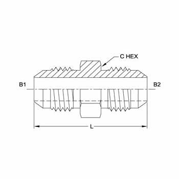 Hydraulic Fitting 2403-02-02 02MJ-02MJ Straight