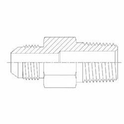 Hydraulic Fitting 2404-L-04-02-SS 04MJ-02MP Straight Long Stainless