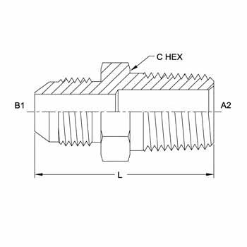 Hydraulic Fitting 2404-02-02 02MJ-02MP Straight