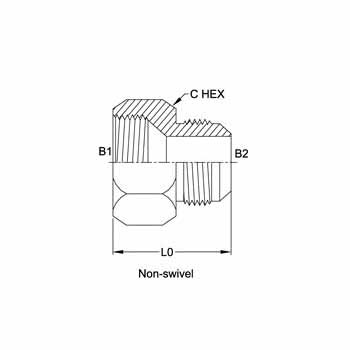 Hydraulic Fitting 2406-04-02 04FJ-02MJ Straight Reducer