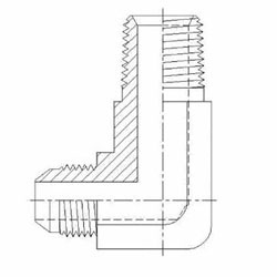 Hydraulic Fitting 2501-LLL-04-02-FG 04MJ-02MP 90 Degree XX-Long Elbow Forged