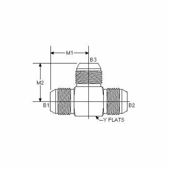 Hydraulic Fitting 2603-02-02-02-FG 02MJ-02MJ-02MJ Tee Forged