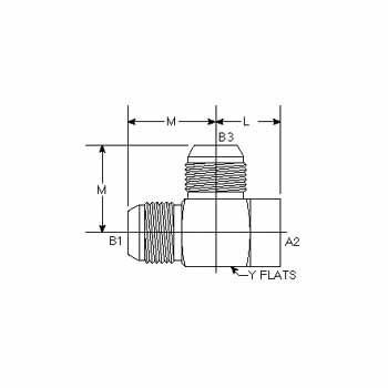 Hydraulic Fitting 2606-04-02-04-FG 04MJ-02FP-04MJ Forged