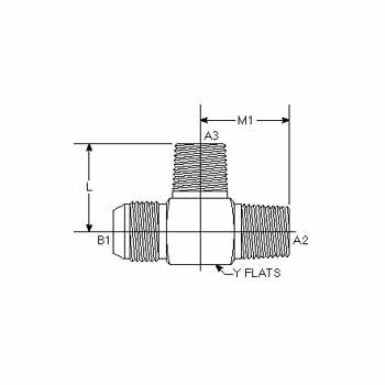 Hydraulic Fitting 2607-04-02-02-FG 04MJ-02MP-02MP Tee Forged