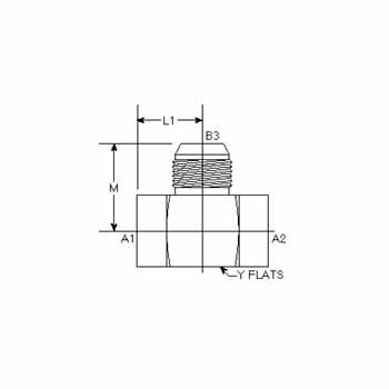 Hydraulic Fitting 2612-16-16-16-FG 16FP-16FP-16MJ Tee Forged