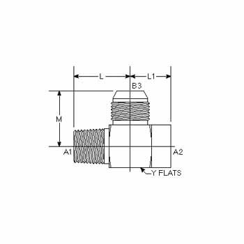 Hydraulic Fitting 2613-04-04-06-FG 04MP-04FP-06MJ Tee Forged