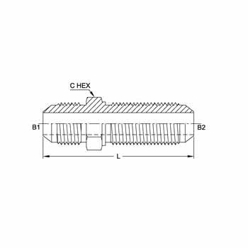 Hydraulic Fitting 2700-03-03 03MJ-03MJ Bulkhead Straight