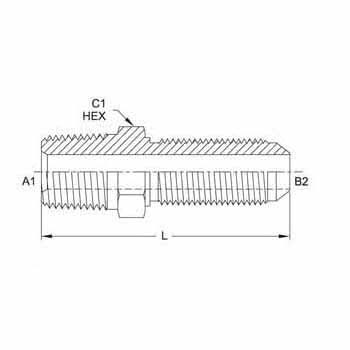 Hydraulic Fitting 2706-02-04 02MP-04MJ Bulkhead Straight