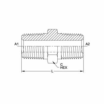 Hydraulic Fitting 5404-02-01-B 02MP-01MP Hex Nipple Brass