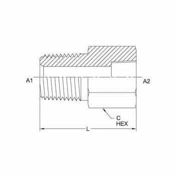 Hydraulic Fitting 5405-01-02 01MP-02FP Straight Expander