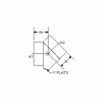Hydraulic Fitting 5505-02-02-FG 02FP-02FP 45 Degree Elbow Forged