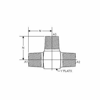 Hydraulic Fitting 5600-02-02-02-FG 02MP-02MP-02MP Tee Forged