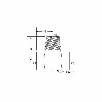 Hydraulic Fitting 5604-02-02-02-B 02FP-02FP-02MP Branch Tee Brass