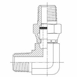 Hydraulic Fitting 5700-06-06-FG 06MP-06MPS 90 Degree Elbow Forged