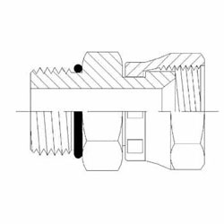 Hydraulic Fitting 6402-04-04-O 04MORB-04FJS Straight
